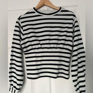 Anthropologie Black and White Top